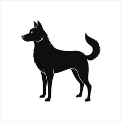 Dog silhouette vector illustration