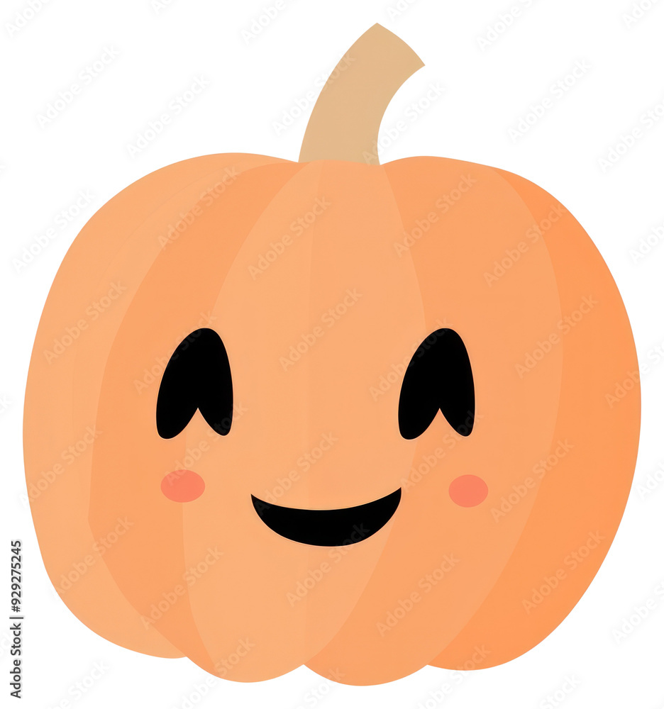 Poster cute smiling pumpkin face