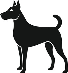 Dog silhouette vector illustration