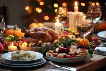 Thanksgiving dining table 