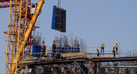 Naklejka premium construction site with crane