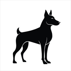 Dog silhouette vector illustration