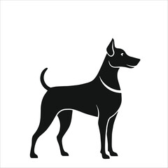 Dog silhouette vector illustration