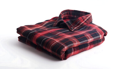 A classic plaid flannel shirt neatly folded, showcasing its cozy, warm fabric and timeless pattern, perfect for casual, everyday wear.