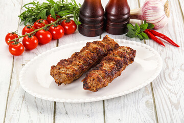 Chicken kebab minced meat and spices
