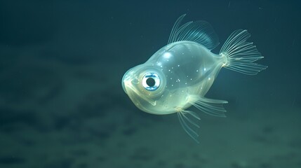 Discover the wonder of a fish illuminated with bioluminescent patterns in the deep sea.	
