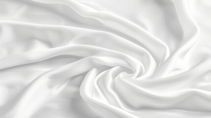 Fototapeta premium White, silky, satin fabric, drapery, elegance, smooth, luxury, textile, backgrounds, smooth surface,