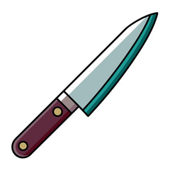 Obraz premium Cutlery Knife Vector Illustration