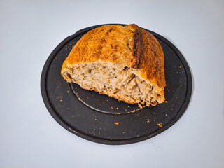 brown bread on plate