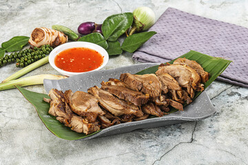 Asian cuisine Baked duck breast
