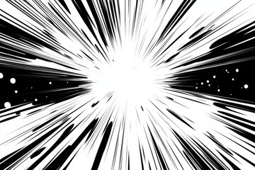 Fototapeta premium Dynamic anime-style Experience: Engulfed in the Energetic Speed Lines of Manga with Multiple Focus Points for Action Immersion,Anime-Style,illustration,Picture BooksFor Poster,Novel,UI,WEB,Game,Design
