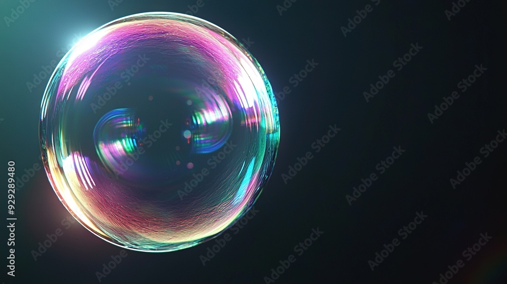 Aufkleber circular object illuminated by bright light from above in close-up view