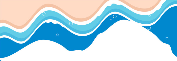 Beach landscape Illustration. Seashore corner.