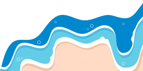 Beach landscape Illustration. Seashore corner.