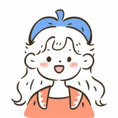 Fototapeta premium Ilustración vectorial minimalista simple y tierna de dibujos en contorno. Dibujo de niños pequeños con colores suaves sobre un fondo aislado blanco. 