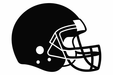 American Football Helmet Silhouette Vector, football helmet flat icon, Helmets black Clip art	