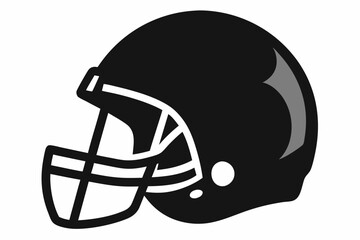 American Football Helmet Silhouette Vector, football helmet flat icon, Helmets black Clip art	