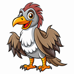 Vulture coloring  art vector illustration