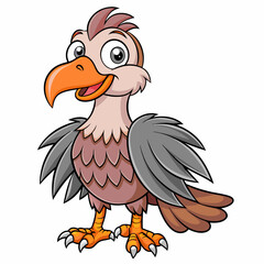 Vulture coloring  art vector illustration
