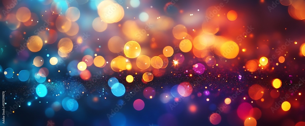Aufkleber abstract colorful bokeh background with out of focus lights.