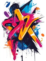 Abstract Graffiti Starburst