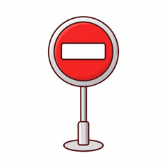 No entry traffic sign stock illustration