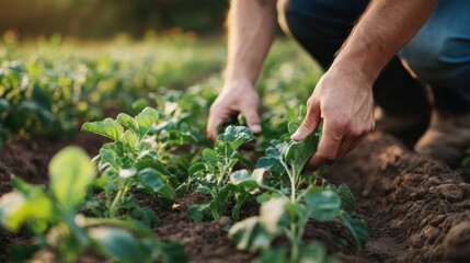 Fototapeta premium Farmers and consultants work together to enhance crop management and technology in the field