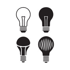A drawing of light bulbs with white background