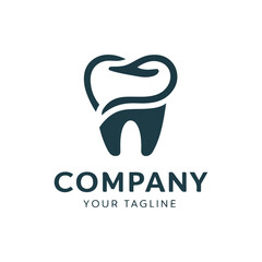 A green tooth logo with white background