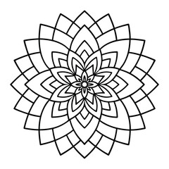Obraz premium Mandala Background Design Black and White