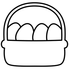 Easter Egg Basket Outline