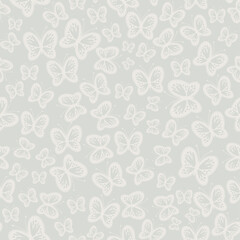 Seamless vector illustration print pattern background wallpaper with butterflies summer spring for textile, paper, pack etc 