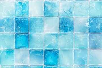 An intricate blue tile mosaic captures the oceans beauty with vibrant shades and rich textures, making it a perfect choice for stylish coastalthemed decor that enhances any space