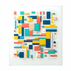 Vibrant Geometric Art Colorful Triangle Shapes in Abstract Design