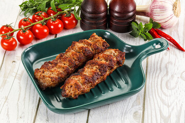 Chicken kebab minced meat and spices