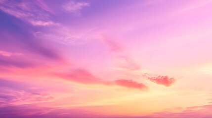 Fototapeta premium Beautiful sunset sky with pink and orange clouds.