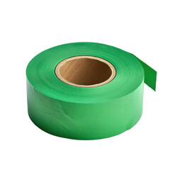 Green adhesive paper tape isolated on white background
