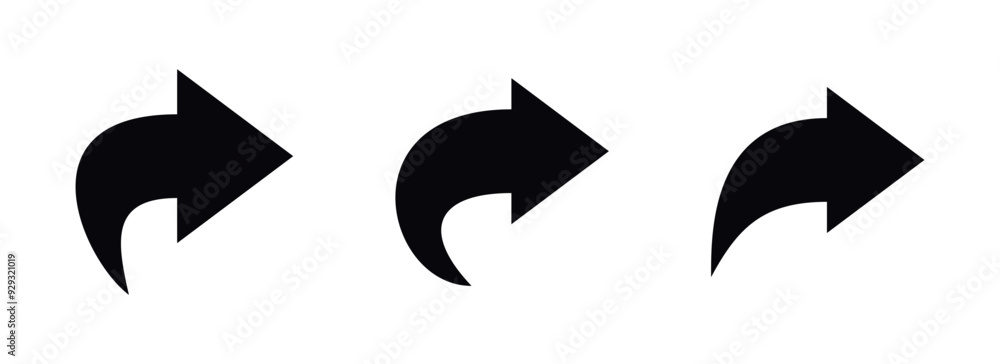Poster Share icon set. Arrow symbol, Reply send forward icons button. Send message icon. External Link Icon