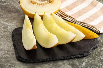 Sweet juicy ripe melon slices
