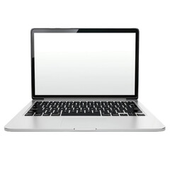 Fototapeta premium Laptop with blank screen isolated on white background