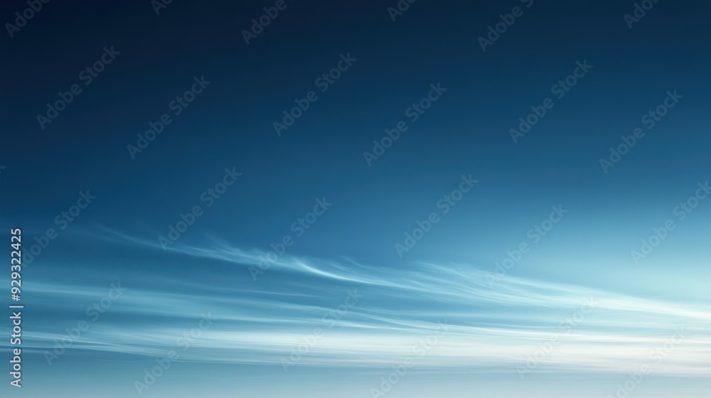 Poster A serene gradient sky with soft clouds, evoking tranquility and calmness.