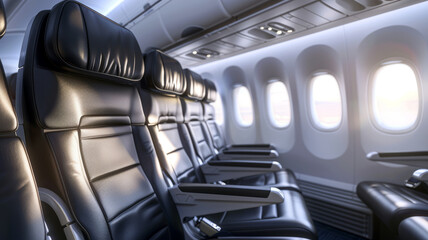 Obraz premium Empty airplane seats