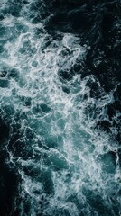 Fototapeta premium A person riding a surfboard in the ocean near some waves, AI