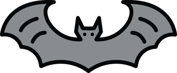 isolate bat flat icon