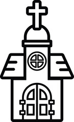 isolate black and white vampire castle flat icon