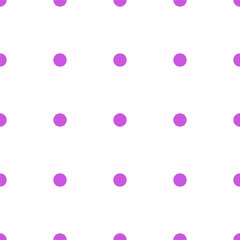 Seamless abstract geometric pattern. Purple, white. Vector illustration. Circles, dots texture. Design for textile fabrics, wrapping paper, background, wallpaper, cover.