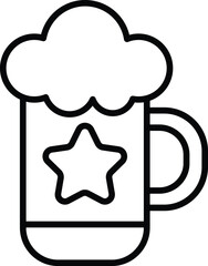 isolate beer glass flat icon