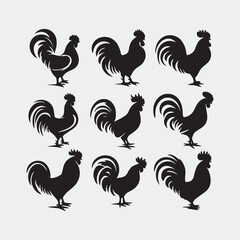 "Silhouette Chicken" is a minimalist depiction of a chicken, rendered in a shadowy form that highlights its distinctive shape. The artwork focuses on the bird's familiar outline, emphasizing its plump
