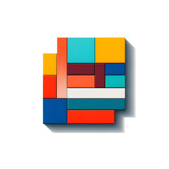 Vibrant Geometric Art Colorful Triangle Shapes in Abstract Design