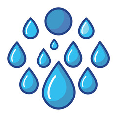 Raindrops Vector Illustration
